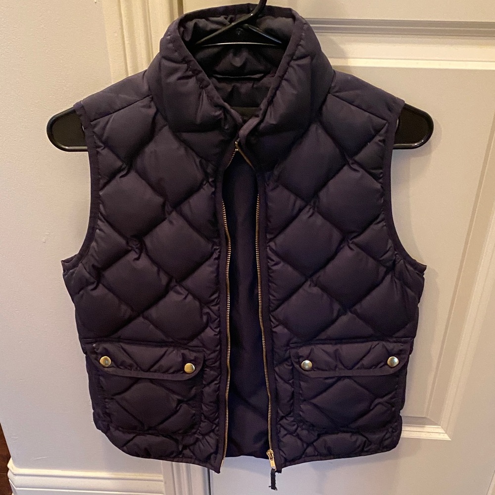 J. Crew Navy Quilted Vest